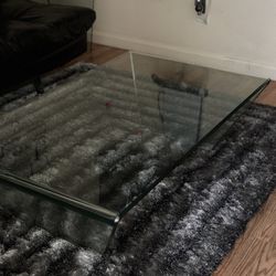 Glass Coffee Table And End Table 