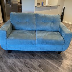 Teal Sofa & Loveseat