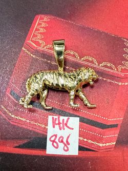 14K Solid Gold Pendant For Wedding 8Gr