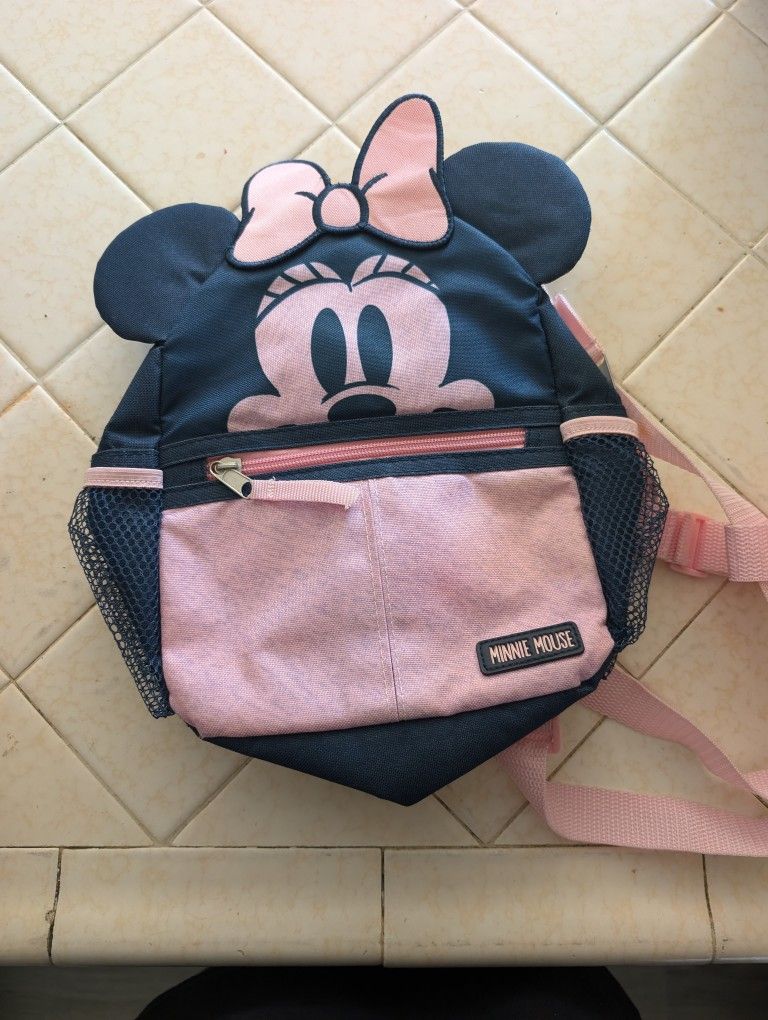 Minnie Mousse Toddler Kids Backpack with harness and Misc toys