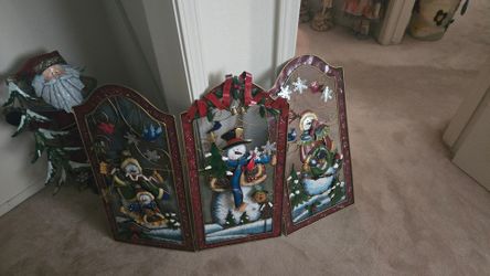 Christmas fire place cover