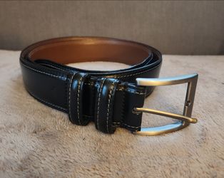 Joseph Abboud Black Genuine Leather Belt - Size 36