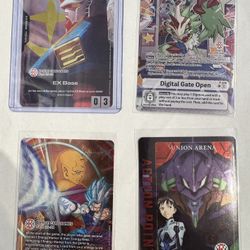 Bandai Card Games Fest 25-26 Lot - 4 Promo Cards (Gundam, Digimon, Dragon Ball Z, & Union Arena)