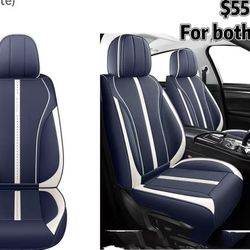😀 Red Rain Blue Leather Auto Seat Cushion Covers Full Set Universal Seat Covers for Cars Full Wrapped for both side , Blue&White or red&white,
