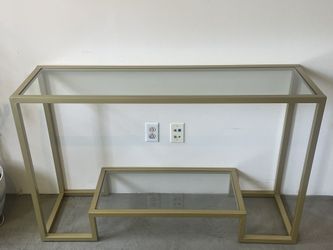 Gold And Glass Entry Table