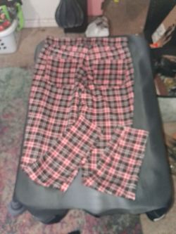 Plaid Skinny Pants M 7-9