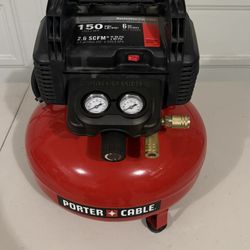 Porter Cable 6 Gallon Air Compressor 150 PSI Excellent Condition