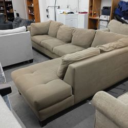 Brown large sectional couch