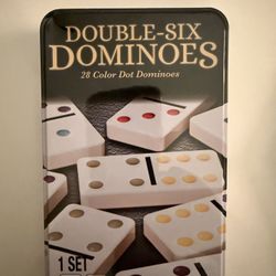 28 Tile Double Six Domino Set With 1 Starter Piece & Instructions 