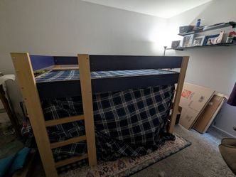 Twin Loft Bed Frame with Ladder