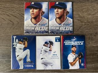 Rare Dodgers Kershaw Pocket Schedules
