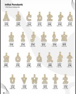 ✨925 Italy Silver Moissanite Initial Pendants✨