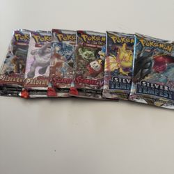 Pokemon Sword And Shield Silver Tempest, Paldea Evolved, And Scarlet And Violet Singles Pack