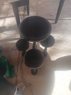 Black Pedestal Plant Stands Set of 4