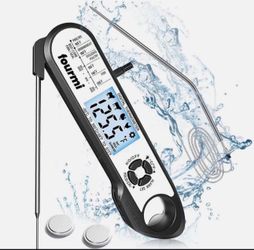 Meat Thermometers - Fourmi Dual Probe Instant Read Food Thermometer with Alarm Buzzer, Backlight, Calibration, Temperature Bottle Opener Digital Therm