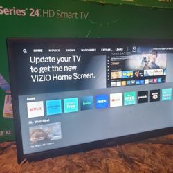 24" Vizio Chromcast Smart Tv Streaming Apps Like New No Legs It Was Mounted.  