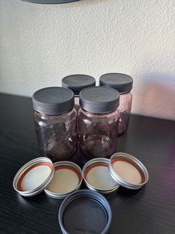 Pink mason jars