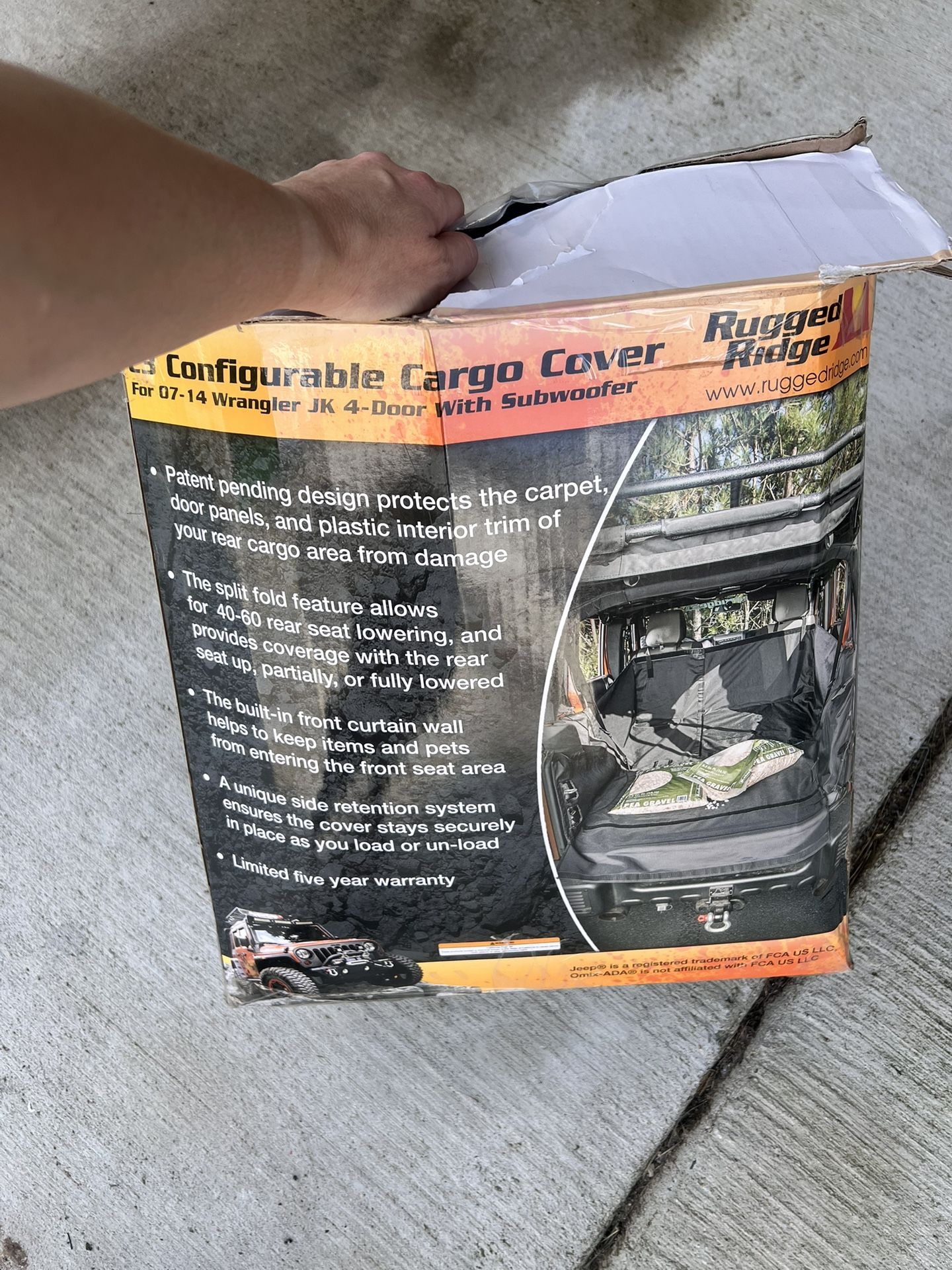 2007-2014 Jeep Wrangler Cargo Cover