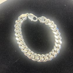 Silver Cuban Link Bracelet 