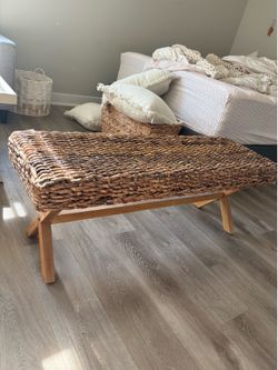 Sturdy Wicker Bench
