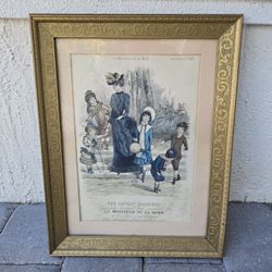 Antique French Print 1883 