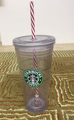 20 oz Starbucks double-wall insulated tumbler with straw
