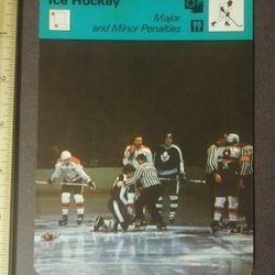 1979 Sportscaster Major and Minor Penalties Canada Toronto Maple Leafs NHL Ice Hockey Photo Focus Large Over-sized Card HTF Collectible Vintage Italy