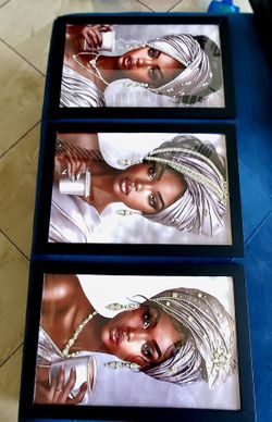 Rhinestone Portrait Canvas Art