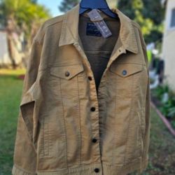 Men's Jacket Flex Denim Trucker Jachs Large 