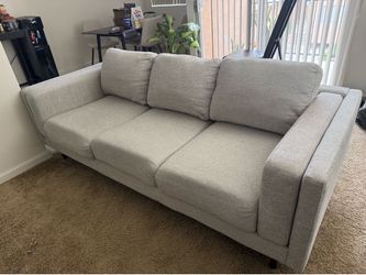 Moving Sale! Living Spaces Aquarius II Light Grey Sofa – Like New