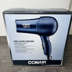 Conair 1875 Watt Mid Size Styler Dryer Blue