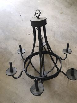 Chandelier - Black Rod Iron