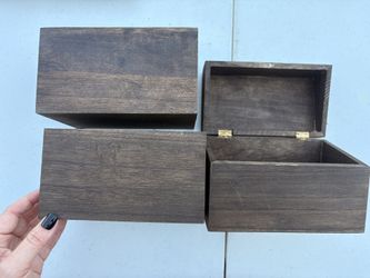 3 Wood Boxes