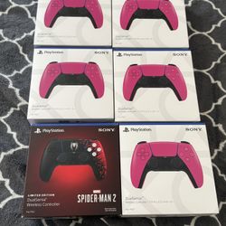 New Playstation 5 Wireless Nova Pink { From Japan } And Spiderman 2 Limited Edition