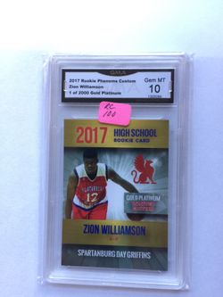 Zion Williamson certified card