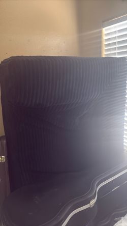 Boneless black half couch