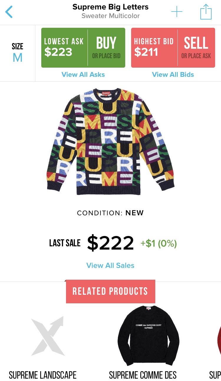 Supreme Big Letter Sweater for Sale in Soquel, CA - OfferUp