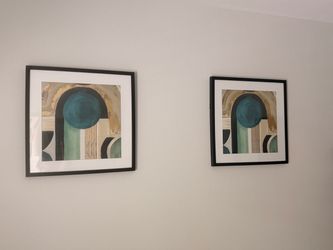 Set of 2 Abstract Framed Art Prints