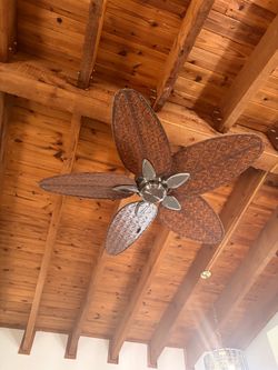 Brown Palm Leaf ceiling fan