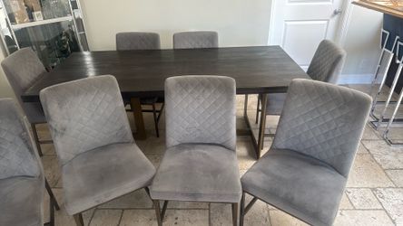 Dining table with 8 chairs