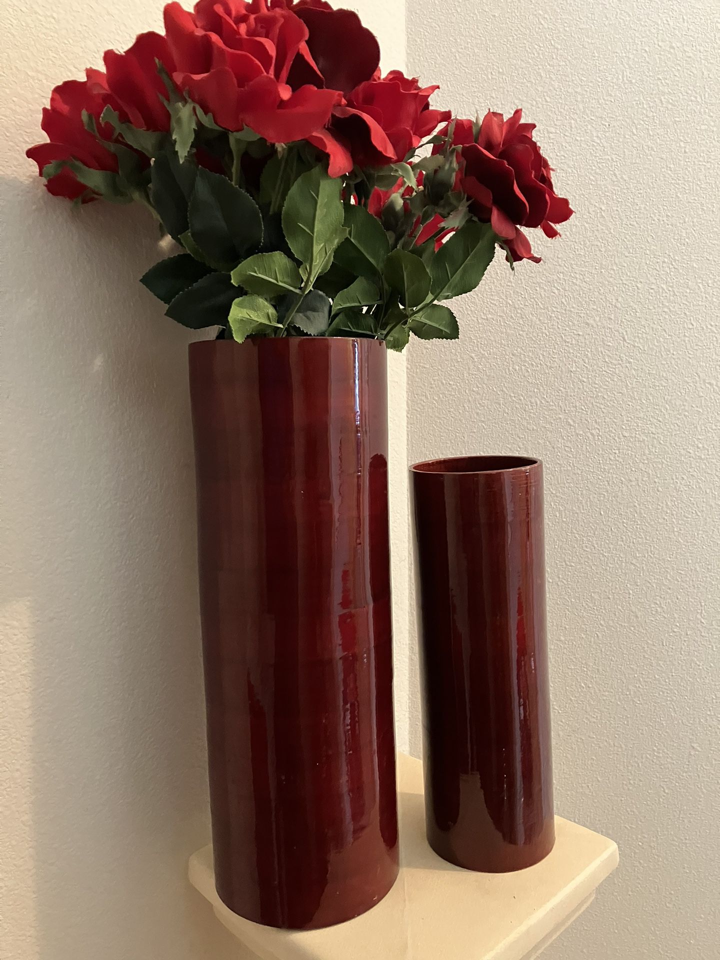 Red Flower Vases  $8.00