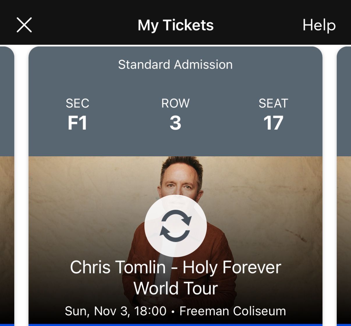 Chris Tomlin Ticket