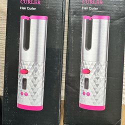 2 Brand New Cordless Automatic Hair Curlers – Bundle Deal