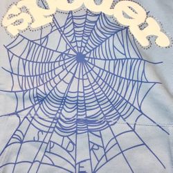 (BRAND NEW 1OF1)  SP5DER HOODIE BABY BLUE SIZE (M) 