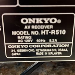 onkyo st-r510 reciever  5.1 channels 