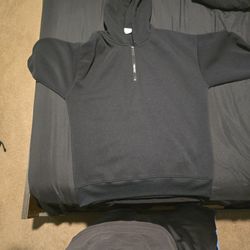 Quarter Zip Hoodie (Black)
