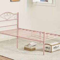 Twin Pink Bed Frame 