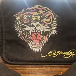 Vintage Ed Hardy Classic Tiger Messenger Bag