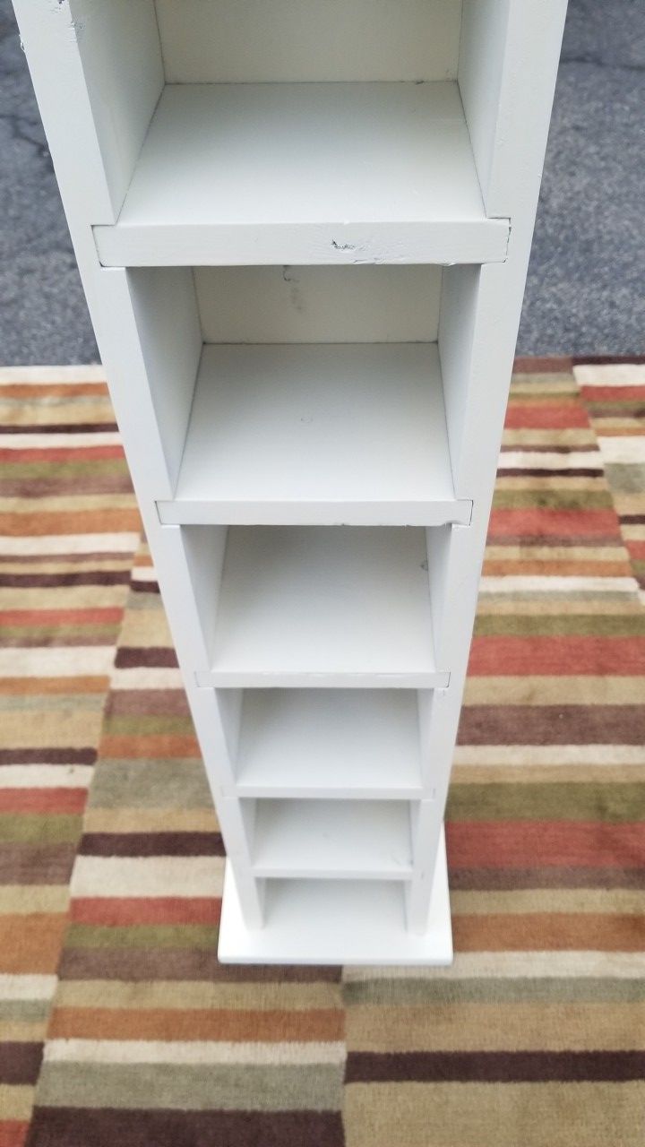 Chalk Painted Chiffon Cream 7 Tier Shelf.