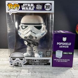 Funko POP! Star Wars #391 Stormtrooper 10" Vinyl Figure, 2020 Galactic Exclus #2